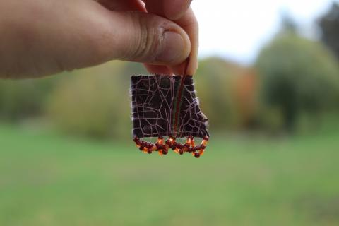 Organic Embroidery — textile art by Lina Khalil.