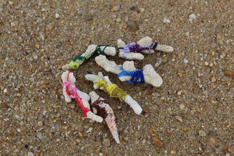 Thread and Sea by Lina Khalil — thread work by the sea, image 4 of 4.